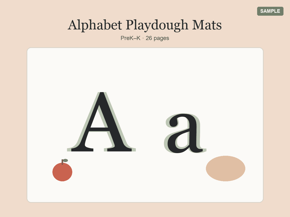 Alphabet Playdough Mats
